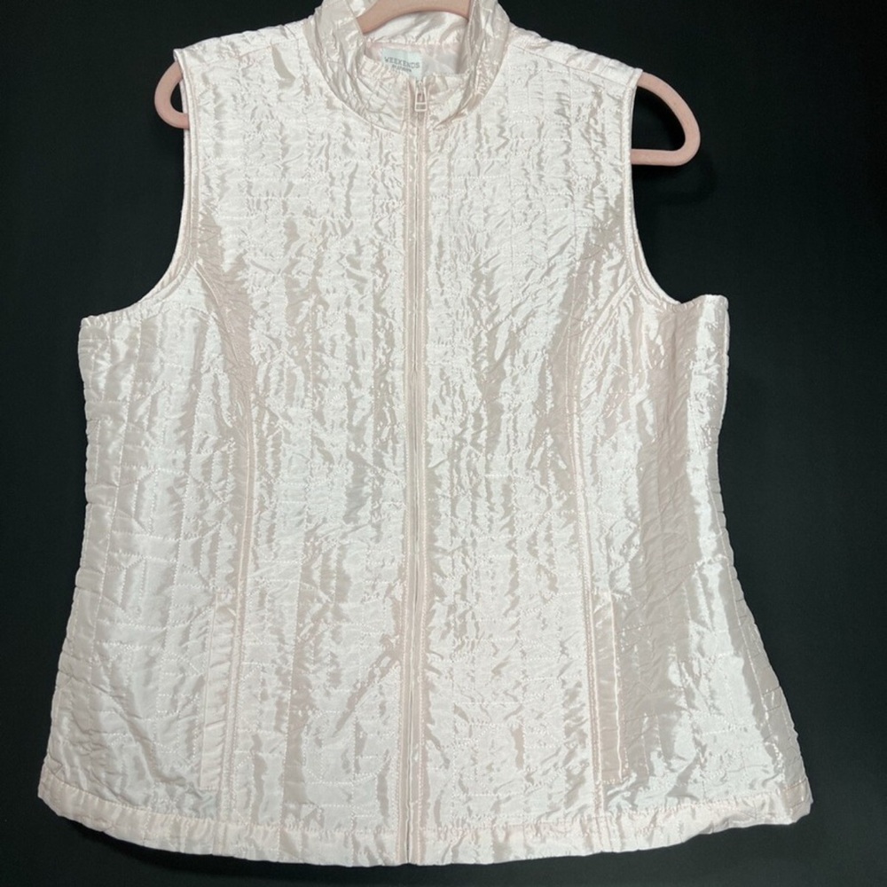 Chico's Soft Pink Quilted Vest